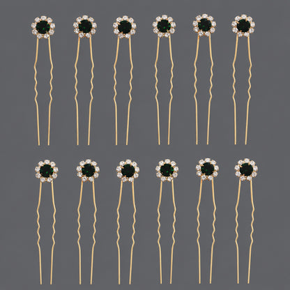 Handcrafted Pearl Hairpins With Rhinestones For Weddings