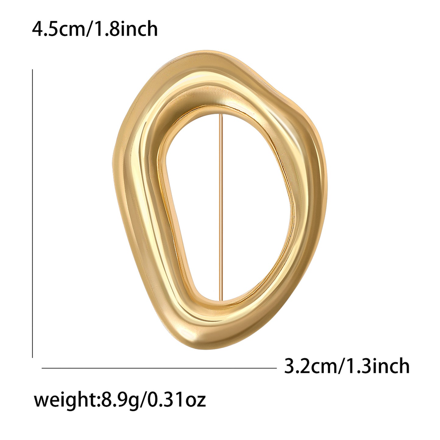 Trendy Geometric Alloy Brooch Pin Jewelry Accessories