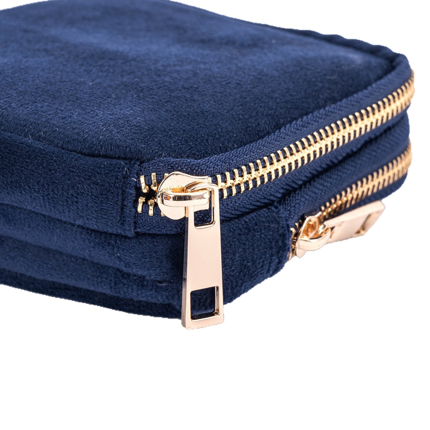 Velvet Jewelry Organizer Pouch Tassel Zipper Travel