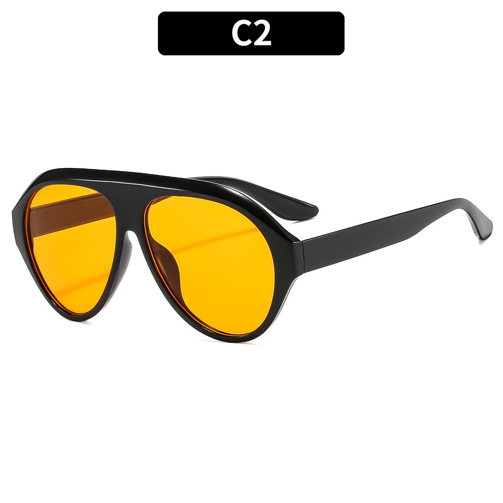 Retro Oversized Pilot Sunglasses Stylish UV400 Protection