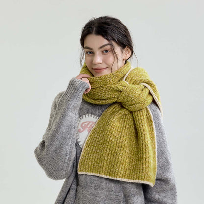 Premium Knitted Edge Scarf in Macaron Colors for All Seasons