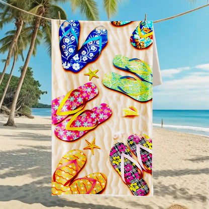 Printed Microfiber Beach Towel Absorbent Bath Towel