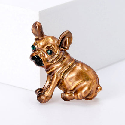 Cartoon Dog Alloy Brooch Cute Puppy Pin for Casual Wear