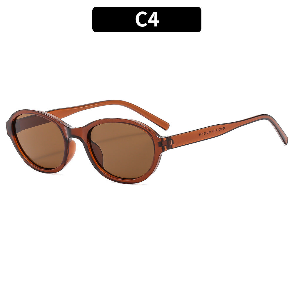 Trendy Oval Sunglasses for Fashionable Casual Wear