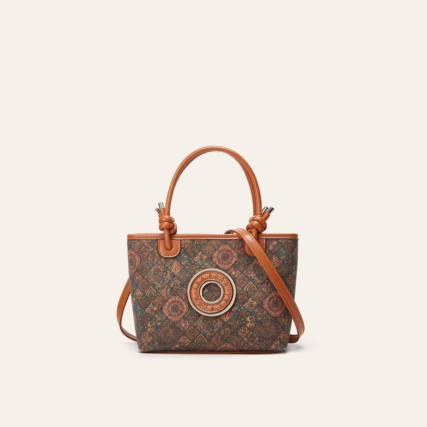 Vintage Cork Pattern Handbag Stylish Casual Tote Bag
