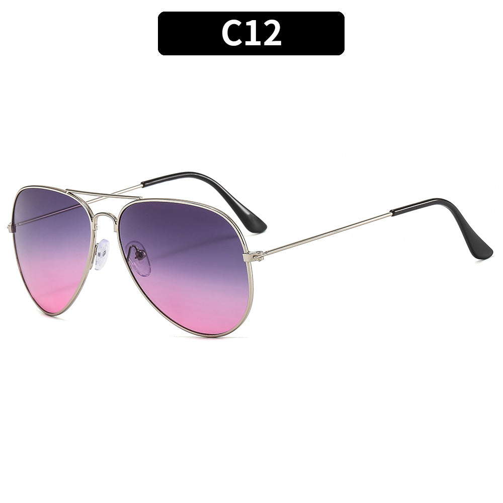 Retro Metal Frame Sunglasses with UV400 Protection