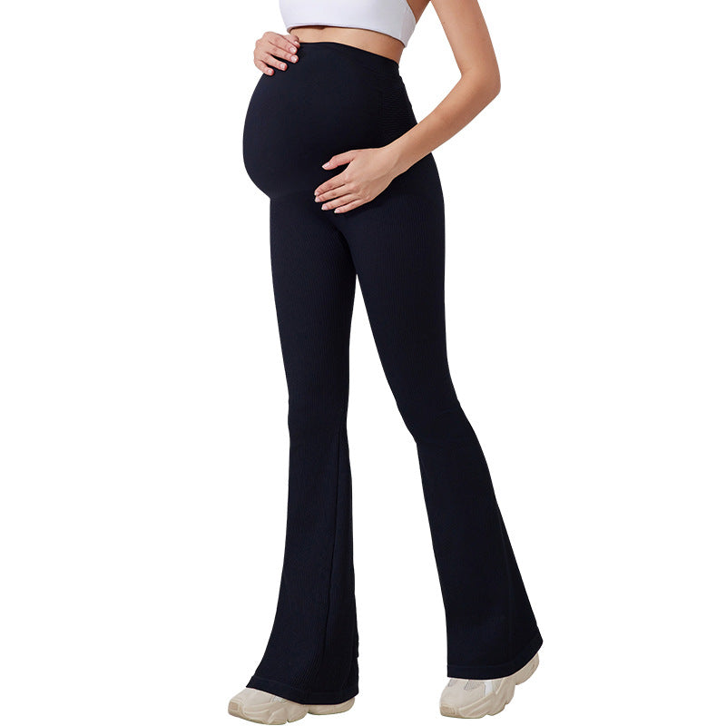 High-Waisted Maternity Yoga Pants with Supportive Design
