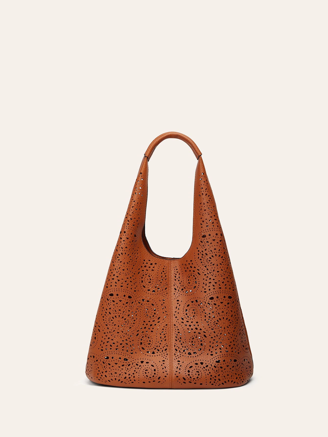 Trendy Cut-Out Laser Etched Tote Bag Stylish Large Capacity Shoulder Bag