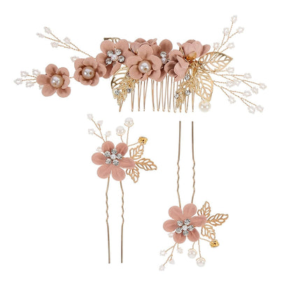 Bridal Blue Flower Hairpin Forest Inspired Wedding Hairpiece