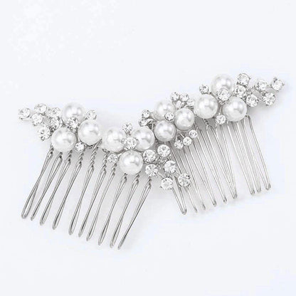 Gold and Silver Floral Hair Combs Set Wedding Hairpiece