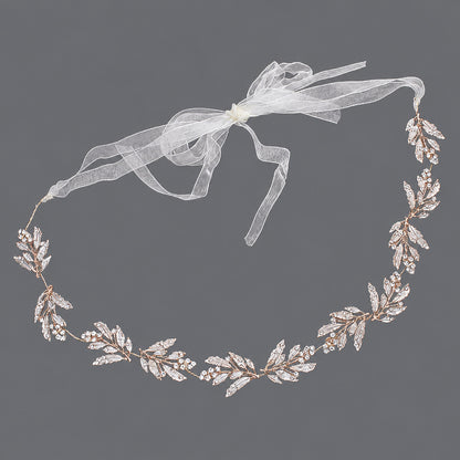 Elegant Floral Hairband with Rhinestones for Any Occasion