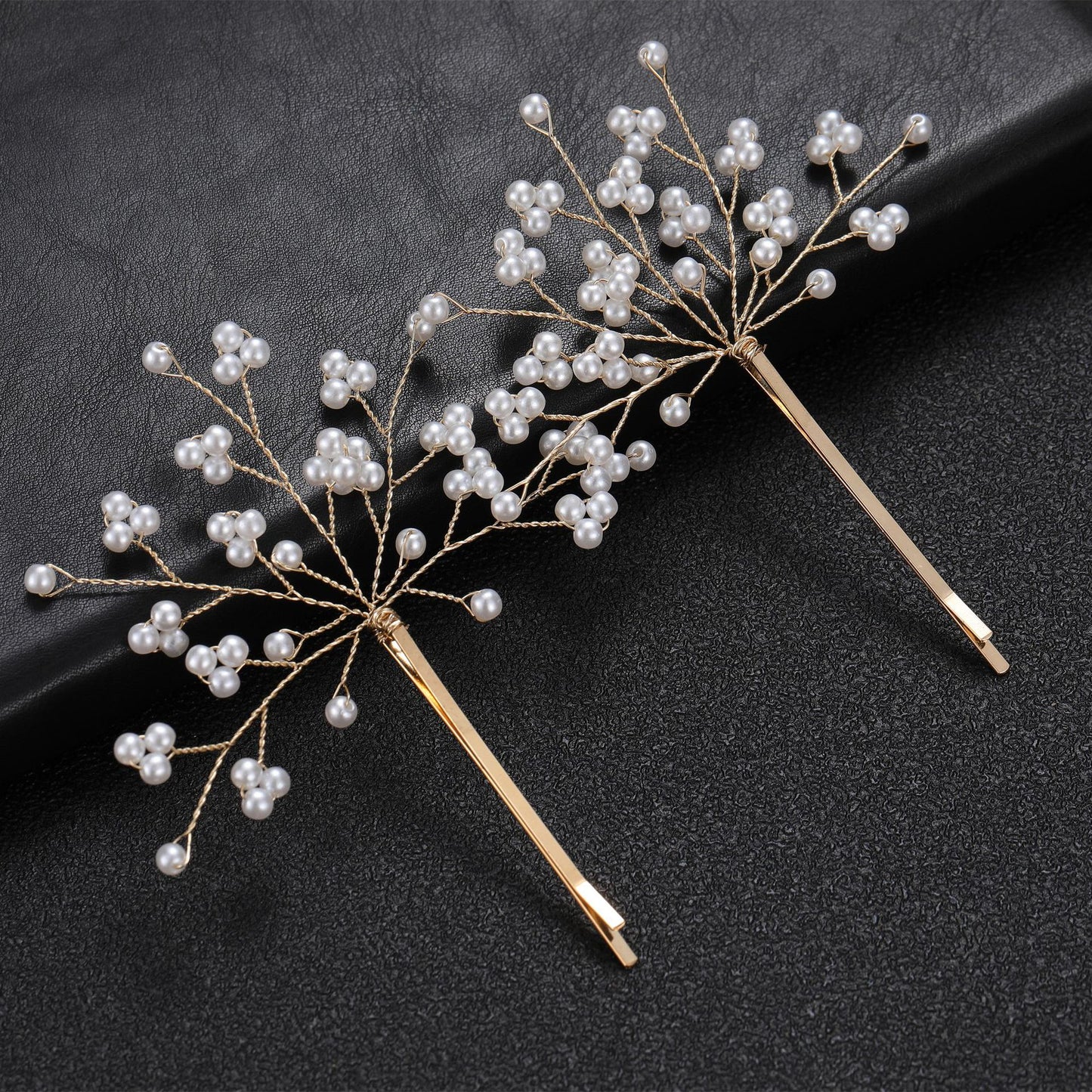 Starry Pearl Hair Clips Set of 2 Wedding Accessories