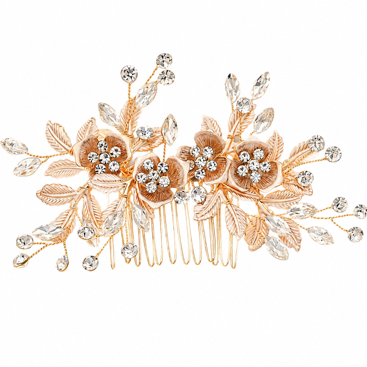 Elegant Handmade U-Shaped Hairpins with Rhinestones for Weddings