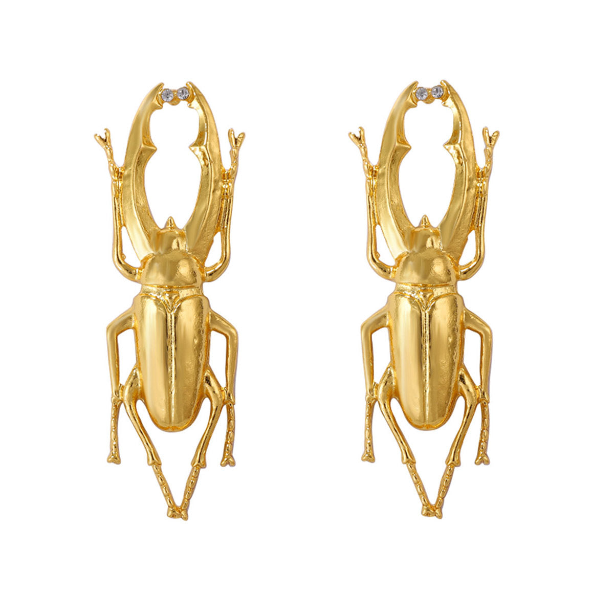 Alloy Beetle Stud Earrings Vintage Minimal Chic