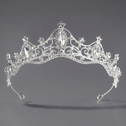 Elegant Crystal Crown Tiara Headband for Women