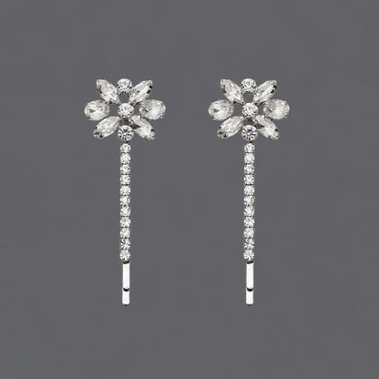 Handcrafted Pearl Hairpins With Rhinestones For Weddings