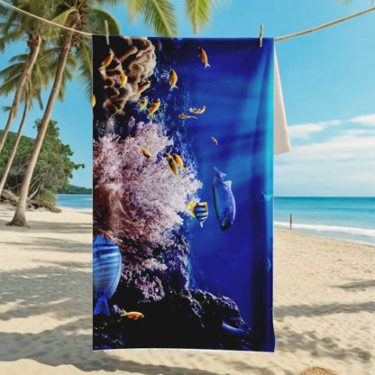 Large Soft Microfiber Beach Towel with Digital Print