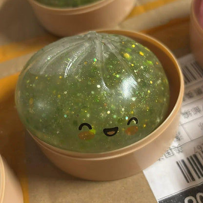 Dumpling Squishy Toy Smiley TPR Stress Relief