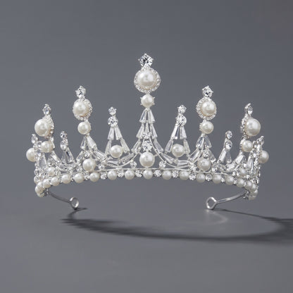 Luxury Rhinestone Princess Crown Headpiece for Birthdays and Weddings