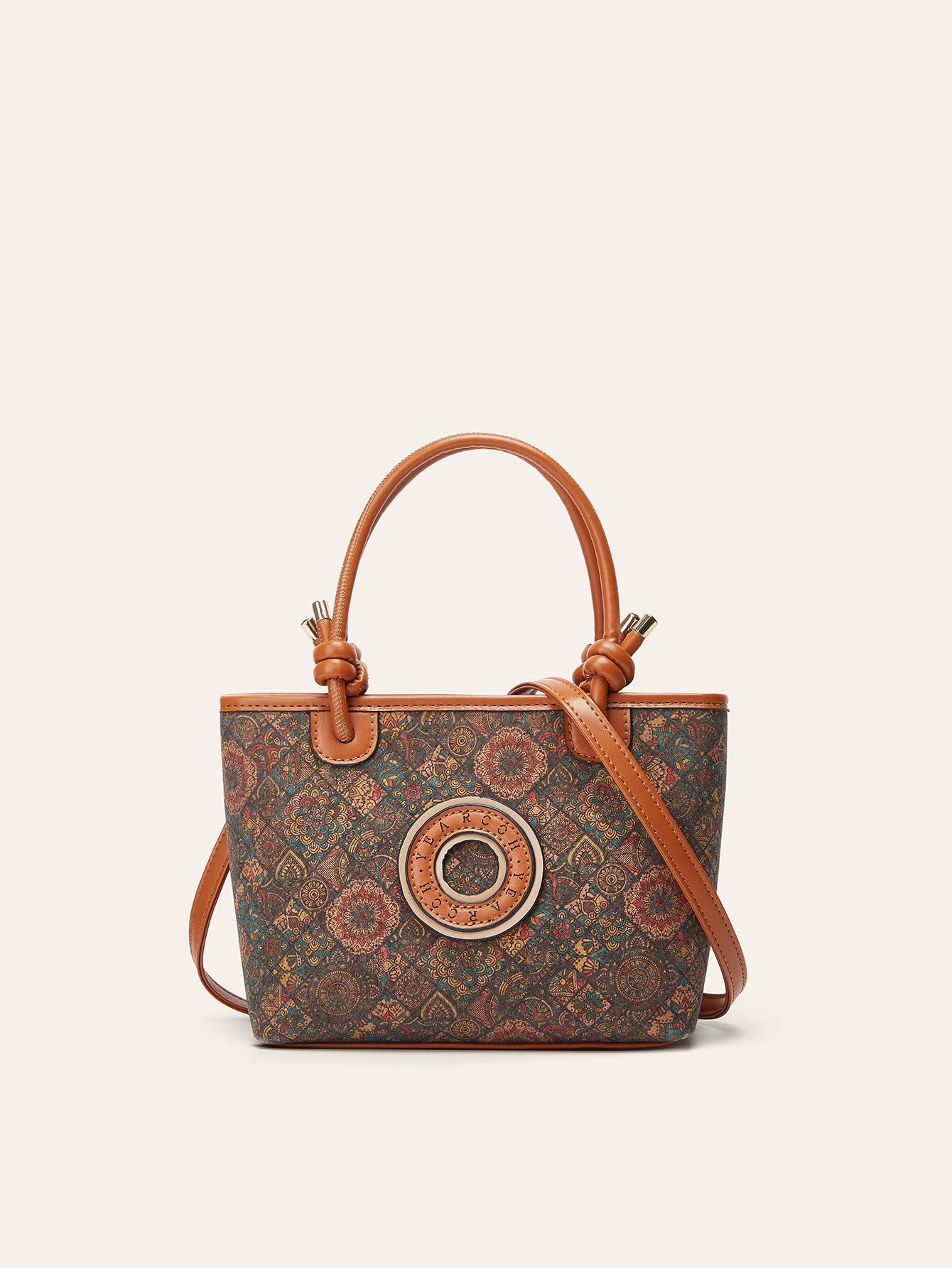 Vintage Cork Pattern Handbag Stylish Casual Tote Bag