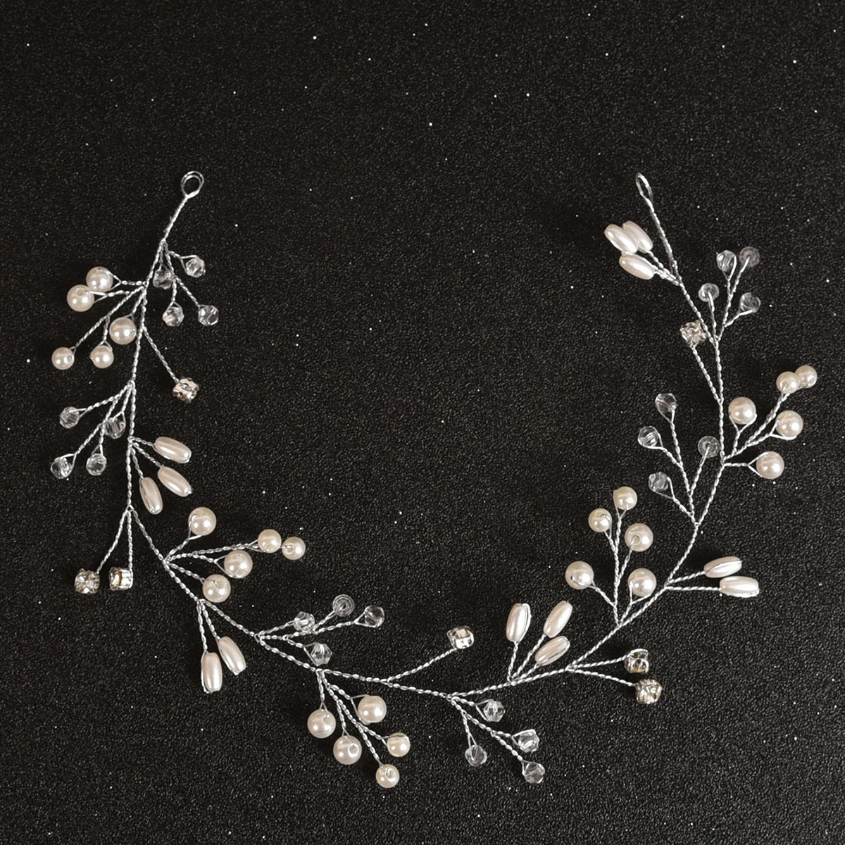 Pearl and Rhinestone Handmade Wedding Hairband