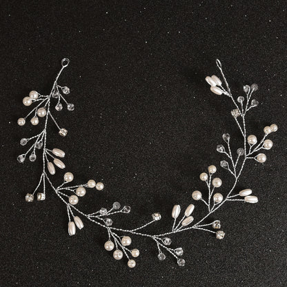 Pearl and Rhinestone Handmade Wedding Hairband