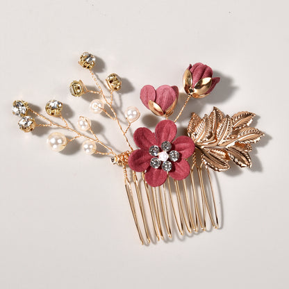 Bridal Blue Flower Hairpin Forest Inspired Wedding Hairpiece