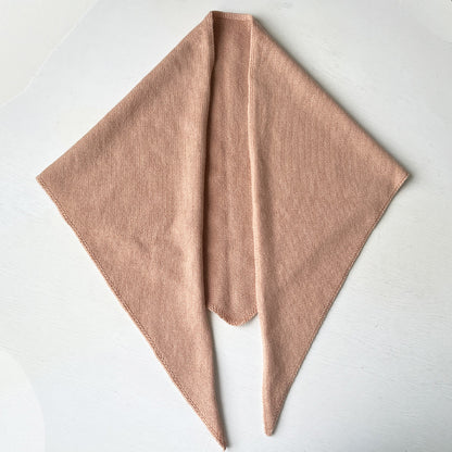 5% Cashmere Wool Knit Triangle Scarf Elegant Warm Shawl