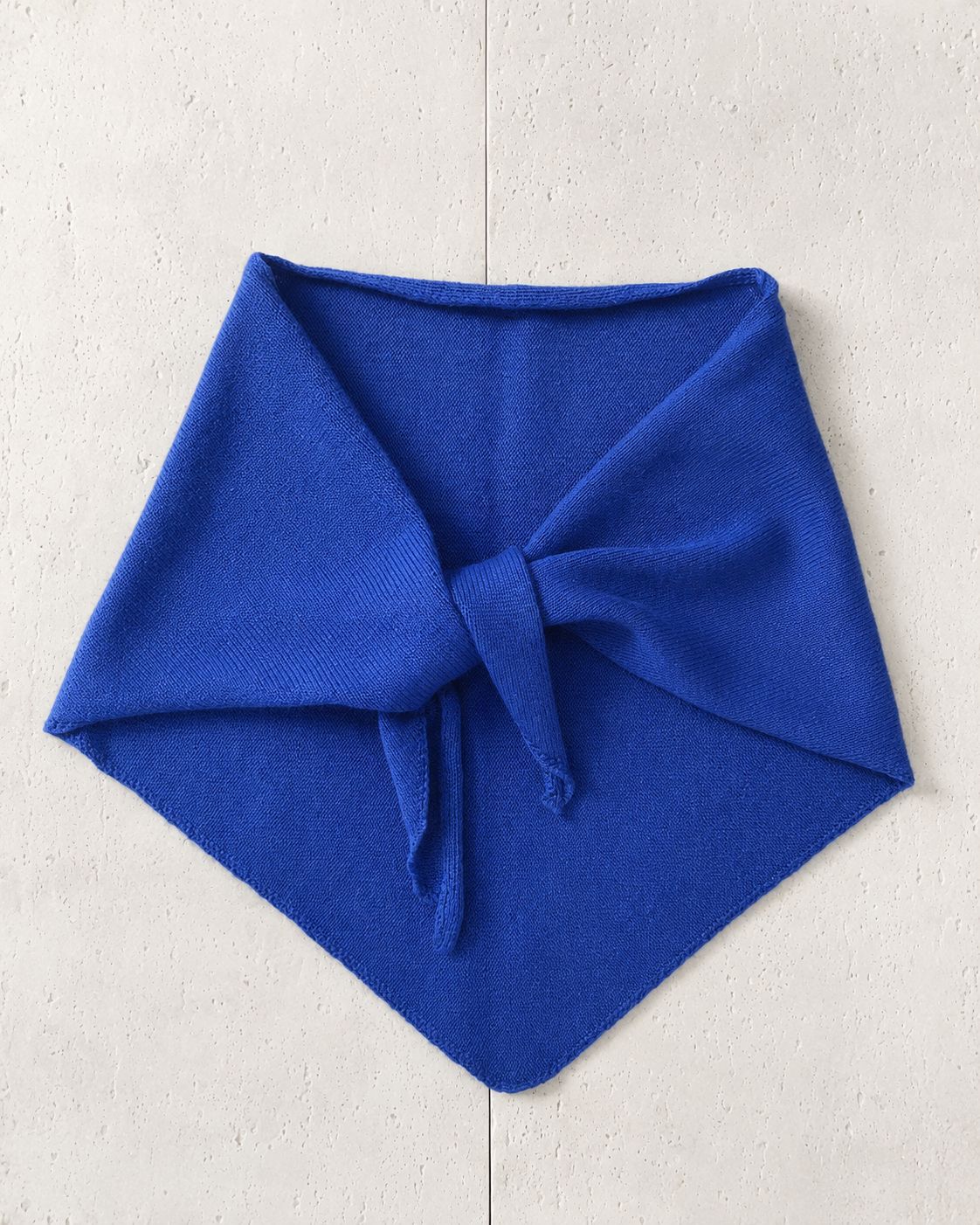 Solid Color Cashmere Wool Knitted Triangle Scarf for Women