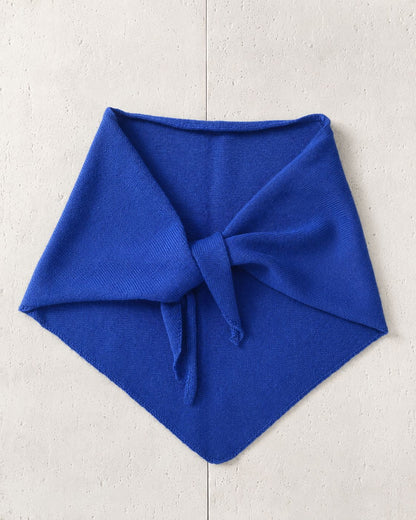 Solid Color Cashmere Wool Knitted Triangle Scarf for Women