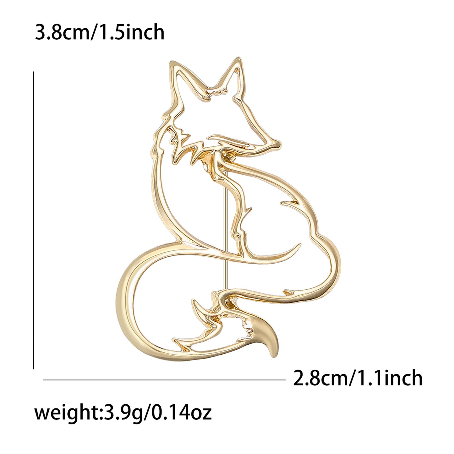 Stylish Fox Brooches Women's Alloy Simple Hollow Fashion Accessories