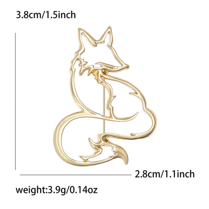 Stylish Fox Brooches Women's Alloy Simple Hollow Fashion Accessories