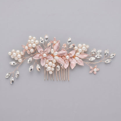 Exquisite Pearl and Crystal Flower Headpiece for Bridal Photoshoots