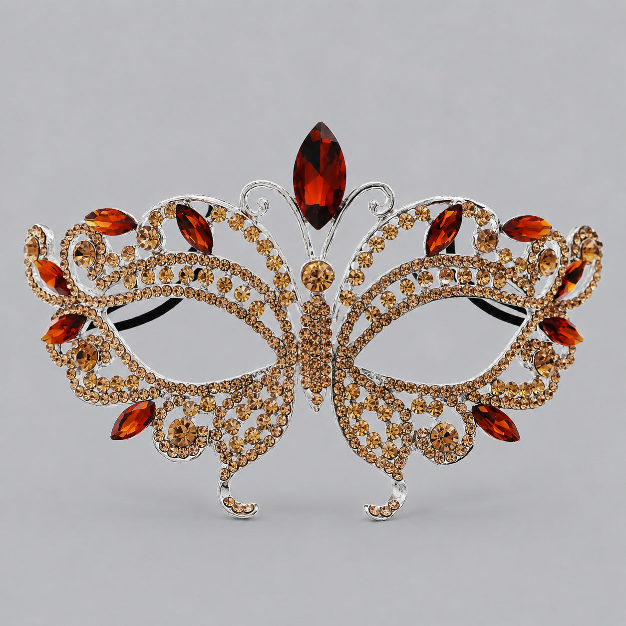 Luxury Rhinestone Half Face Masks for Parties and Events