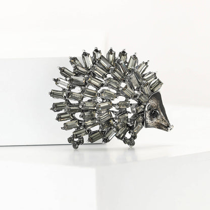 Creative Cartoon Hedgehog Alloy Rhinestone Brooch Fashionable Accessory