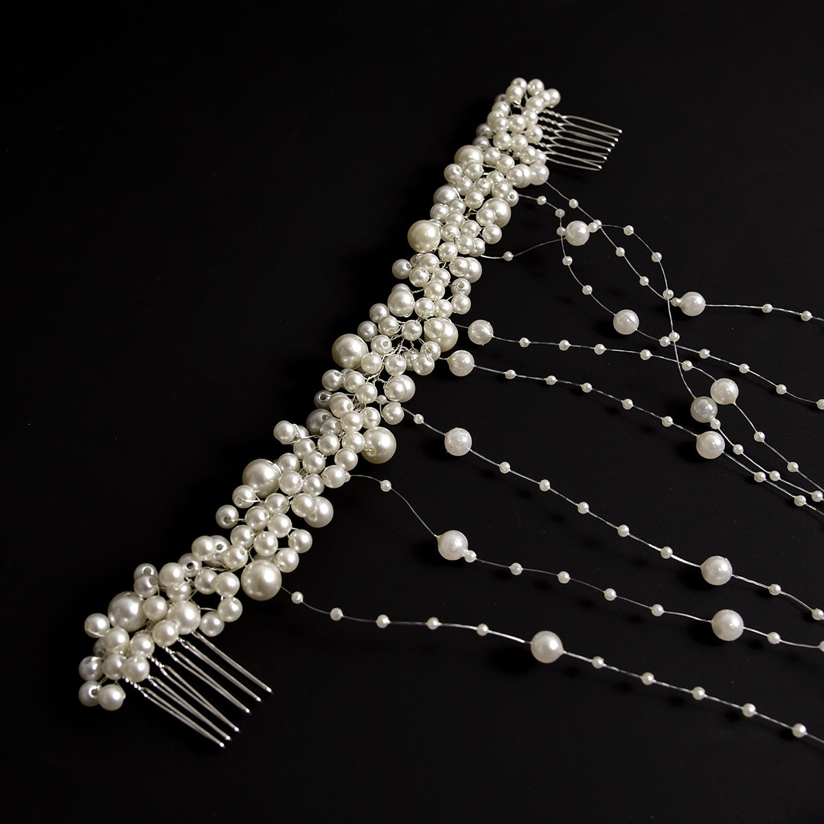 Pearl Tassel Handmade Hair Comb Wedding Accessories
