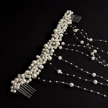 Pearl Tassel Handmade Hair Comb Wedding Accessories