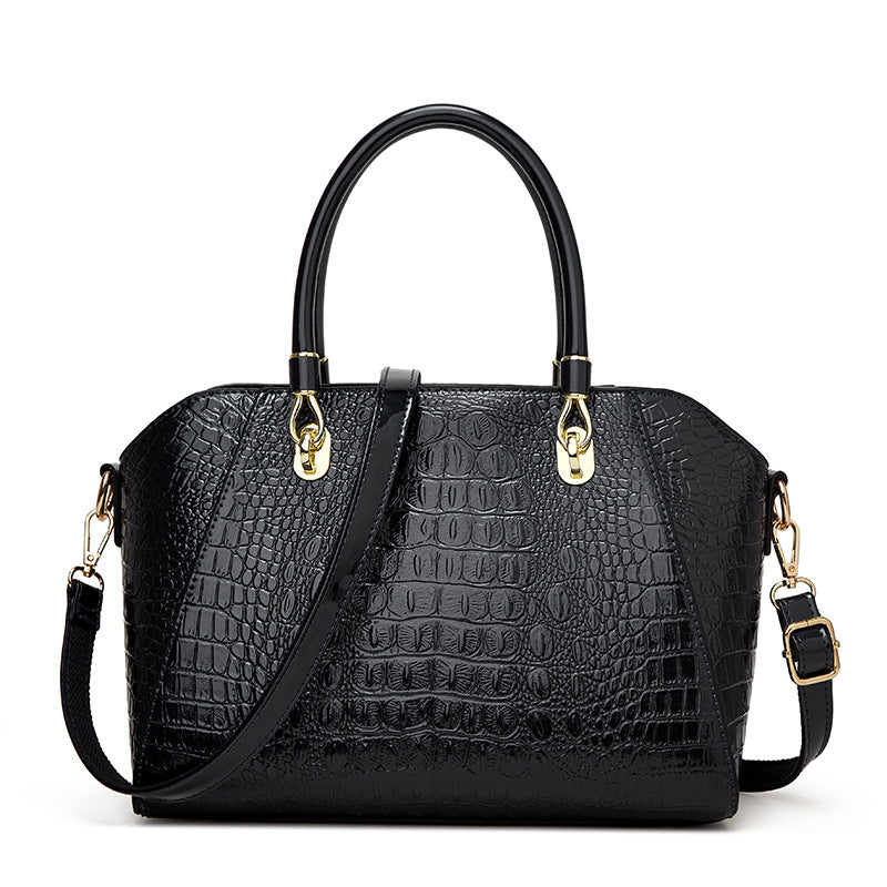 Fashionable Crocodile Pattern Tote Bag Women's PU Leather All-Season