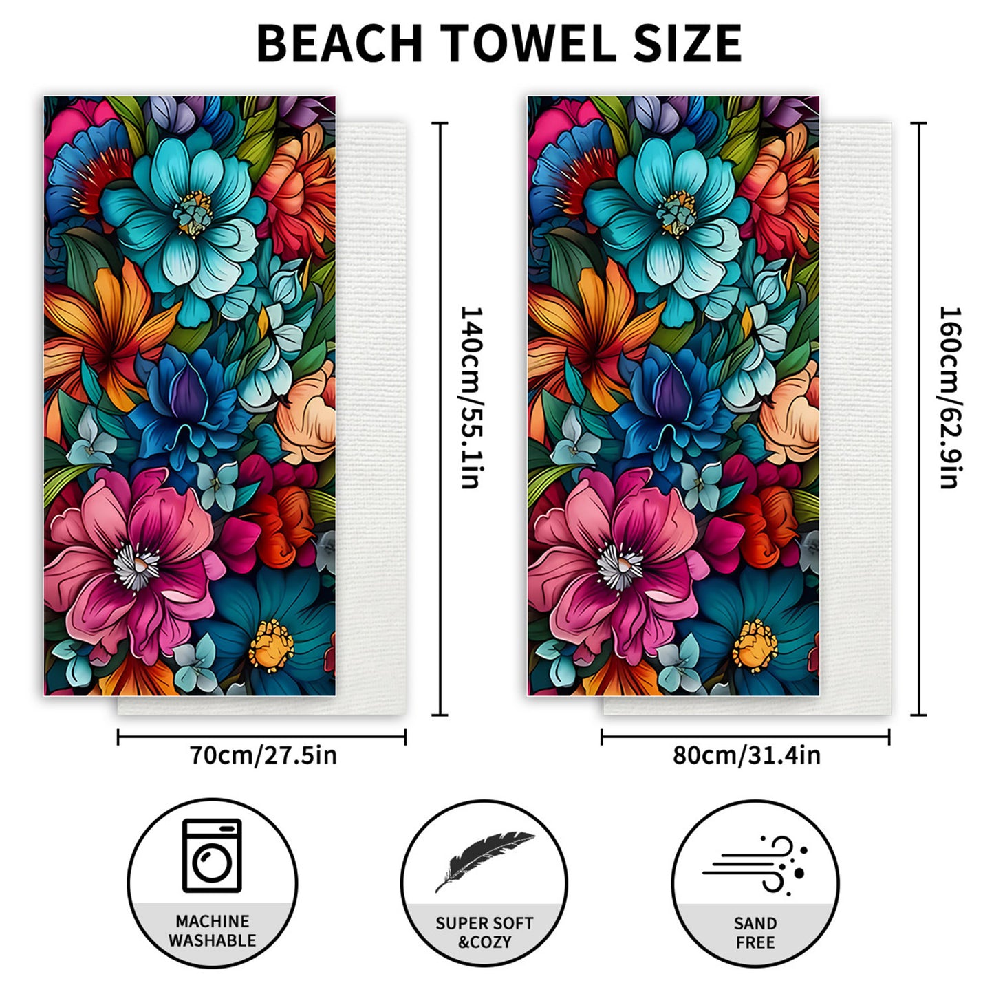 Printed Quick-Dry Microfiber Beach & Bath Towel