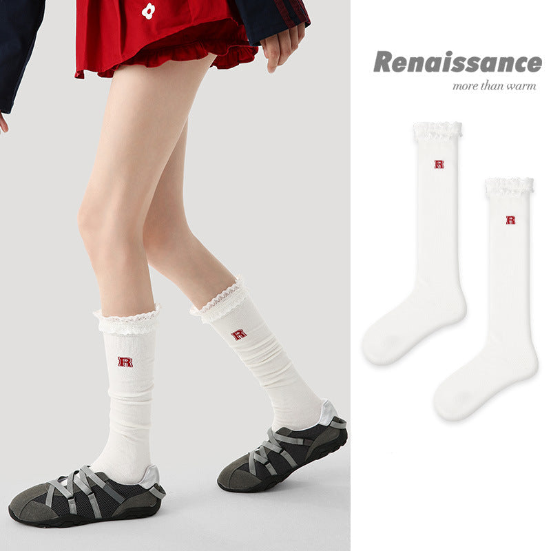 Socks Renaissance Striped Cotton Blend Mid Calf