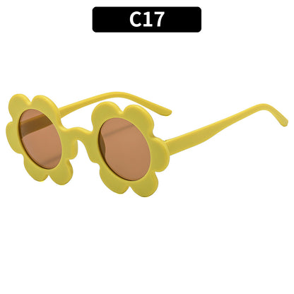 Trendy Floral Sunglasses Stylish Heart-Shaped UV400 Protection