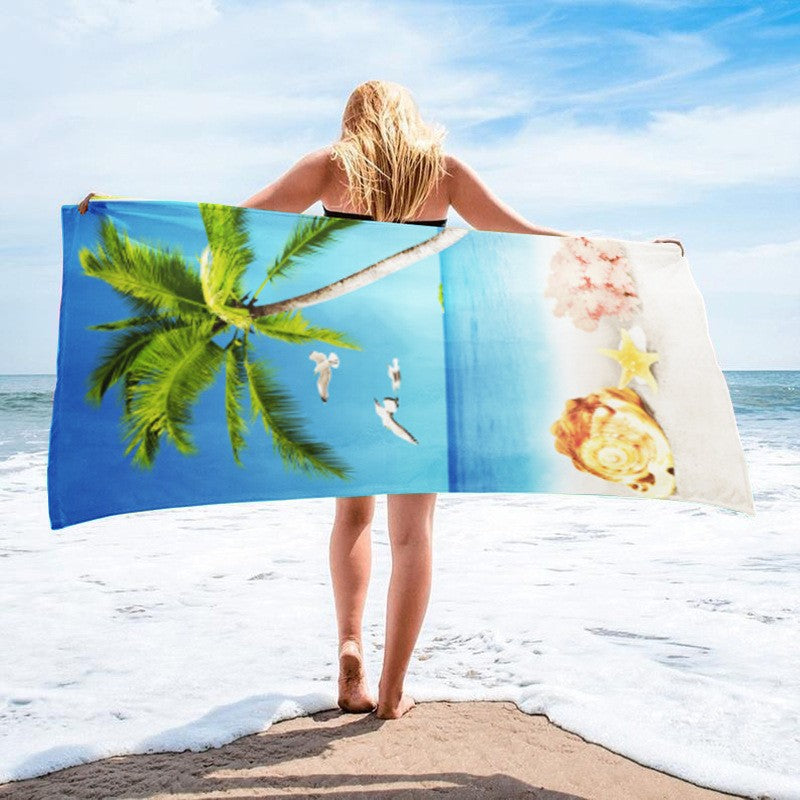Printed Quick-Dry Microfiber Beach & Bath Towel