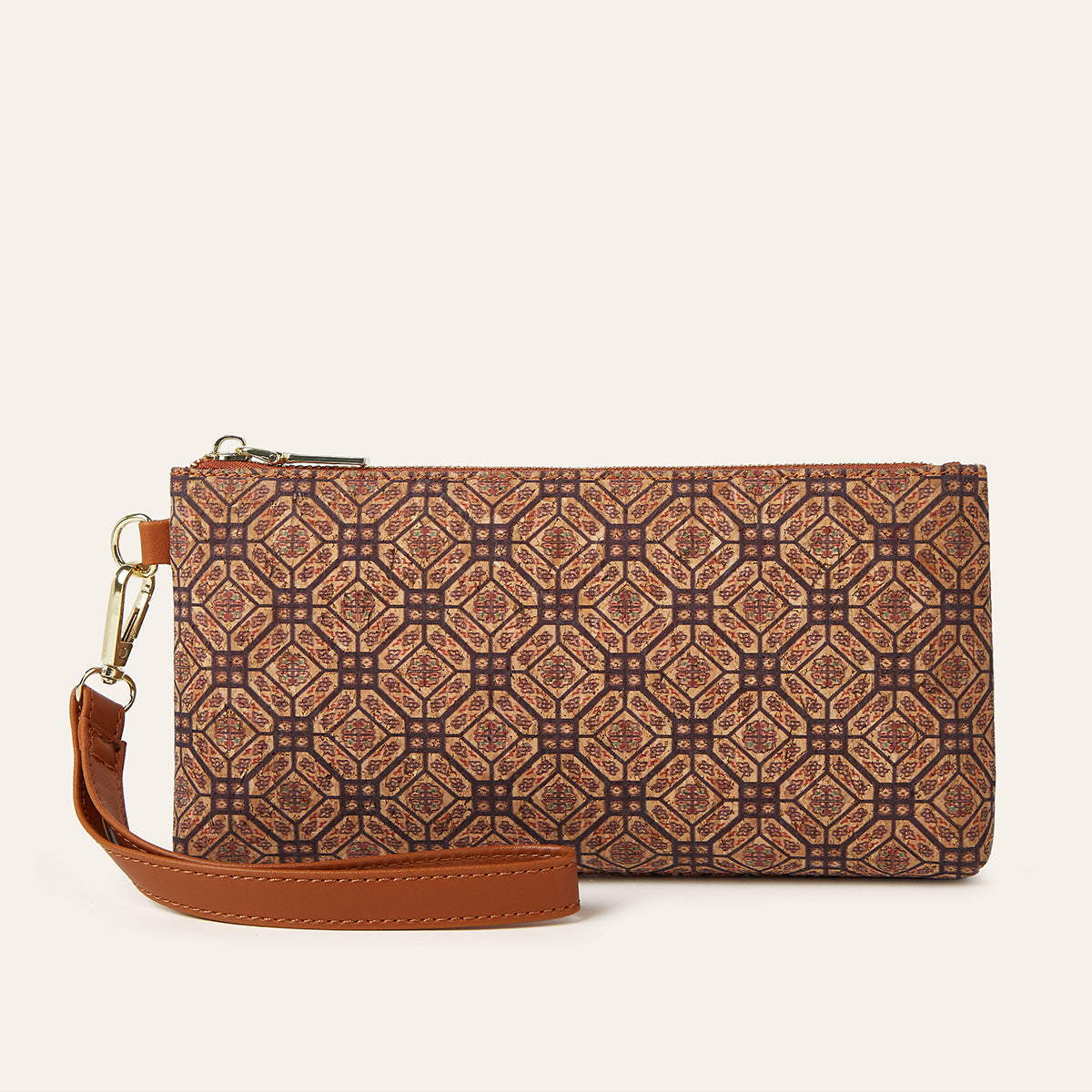 Bohemian Floral Print Zip Wallet for Women