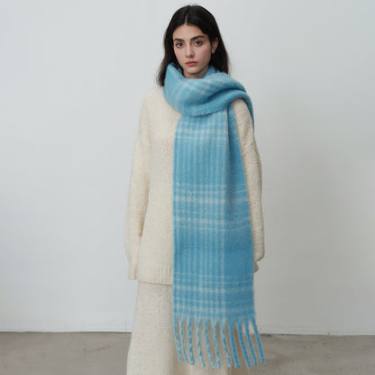 Vintage Plaid Scarf for Women - Cozy Warmth for All Occasions