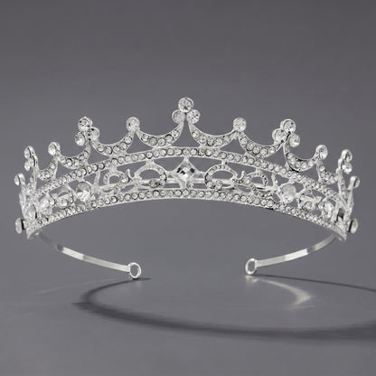Luxury Rhinestone Princess Crown Headpiece for Birthdays and Weddings