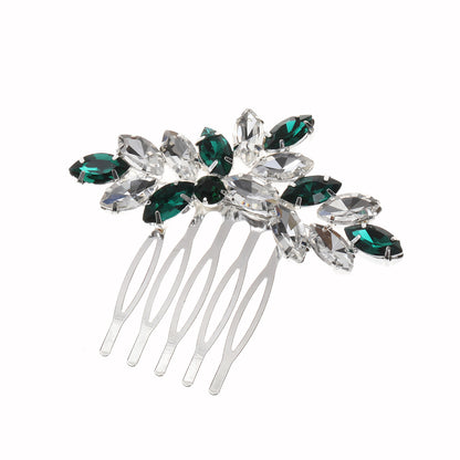 Oval Rhinestone Hair Comb Women Hair Accessories