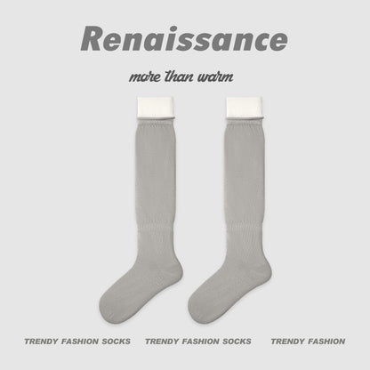 Renaissance Retro Mesh Mid Calf Socks Breathable Cotton