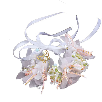 Floral Headband Wedding Hairpiece for Brides