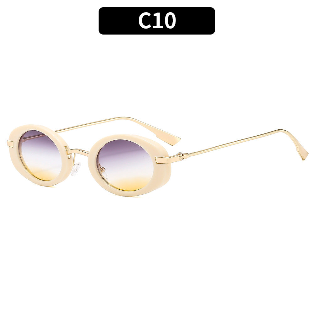 Oval Retro Sunglasses Trendy Women’s UV400 Unisex Eyewear