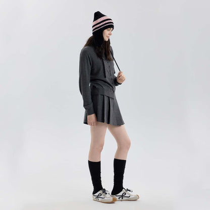 Chic Color-Block Striped Knit Ear Warmer Beanie for Women